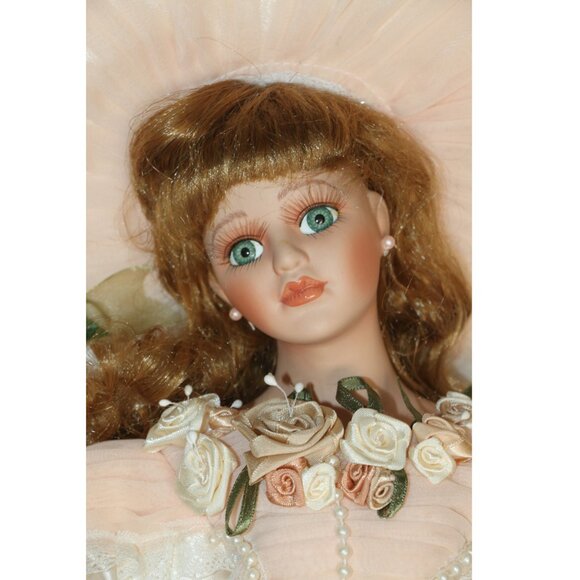 Victorian Hand Painted Porcelain Doll 20" Tall - Picture 9 of 11